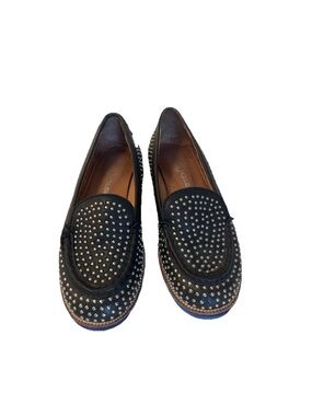 Jeffrey Campbell Black Studded Leather Loafers